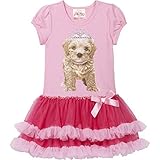 Beautees Girls' Dress-Pink/Puppy 911583