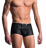 FEESHOW Men's Faux Leather Buckled Pouch Boxer Shorts Briefs Underwear Trunks Pants