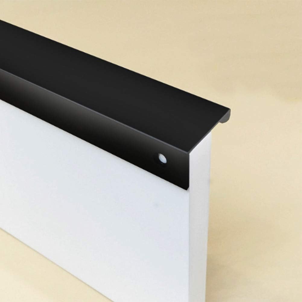 Tiberham Modern Style Finger Edge Pull, 4 Pack Heavy Duty Matte Black Door Handles - Image 5