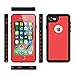 ImpactStrong for iPhone 7/8 Waterproof Case [Fingerprint ID Compatible] Slim Full Body Protection - Red