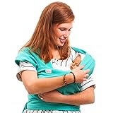 Mika's Baby Sling Carrier For Infant, Toddler Baby Wrap, The Best Solution Against Babies Colic And Gases. Video Instructions - At The Bottom Of The Page.