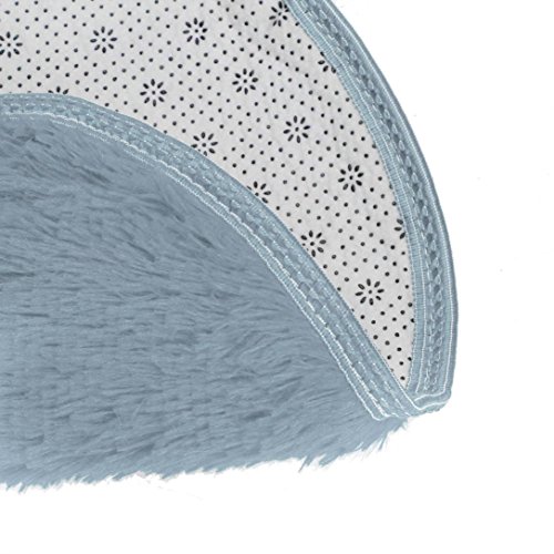 Vanvler Round Mat Soft Bath Bedroom Floor Shower Non-slip Rug Pad 15.7 inch (Gray)