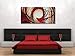 Large Handmade Red Abstract Wall Art Modern Oil Painting on Canvas