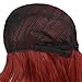 Red Curly Wig Women's Long Curly Wigs Cosplay Party Wig with Wig Cap(dark red)