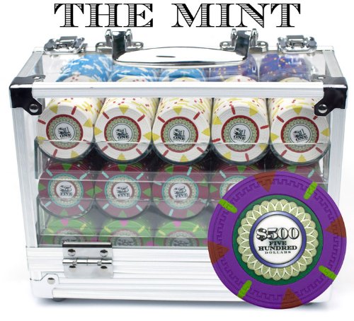 Claysmith Gaming 600Ct 13.5g 'The Mint' Poker Chip Set in Acrylic Case