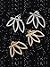 Hestya 3 Pairs Ear Jacket Stud Lotus Flower Earrings for Women and Girls (Silvery and Golden)