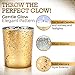 VIZAYO Gold Votive Candle Holders - Set of 24 Mercury Glass Votives and Tealight Candle Holder - Gold Wedding Decorations