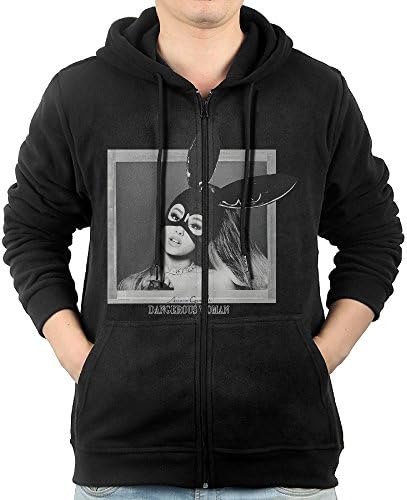 Ariana Grande Dangerous Woman Mens Zip Up Pocket Fashion Hooded Sweatshirt