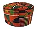 Decora Apparel African Kente Kufi Kofi Mens Hats, Gold Costume Kufi Hats for Men Women Headwear 7 0/8, 56 cm, P03 Gold Maroon