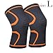 711TEK Compression Knee Sleeves - Best Knee Brace for Men & Women – Knee Support for Running and All Sports,Faster Injury Recovery (Orange, Large-2P)
