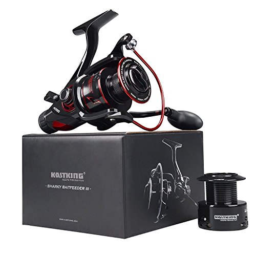 [- KastKing Sharky Baitfeeder III Angelrolle Freilauf Spinnrolle Freilaufenrolle bis zu 12 KG Kraft