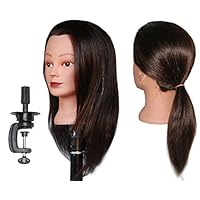 HairZtar 100% Human Hair 18 " Mannequin Head Hairdresser Training Head Manikin Cosmetology Doll Head - CASEY +C