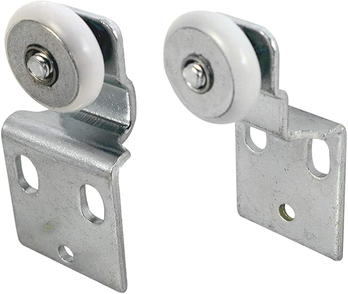 Sliding Closet Door Roller Kit, 3/4 in. Wheel Diameter, Convex (Round) Edge Plastic, Stamped