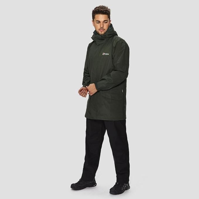 berghaus long cornice gore tex men's interactive waterproof hooded jacket blue