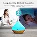 Diffusers for Essential Oils, TaoTronics 300ml Ultrasonic Humidifiers with Wood Grain, Cool Mist Aroma Diffuser with 7 Colors, Low Water Auto Shut-off, Up to 6 Hours Timer
