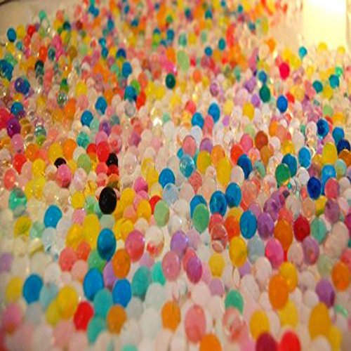 Water Beads, 8 OZ pack Almost 20000 !! Sooper Beads Crystal Water Gel Bead Rainbow Mix Used For