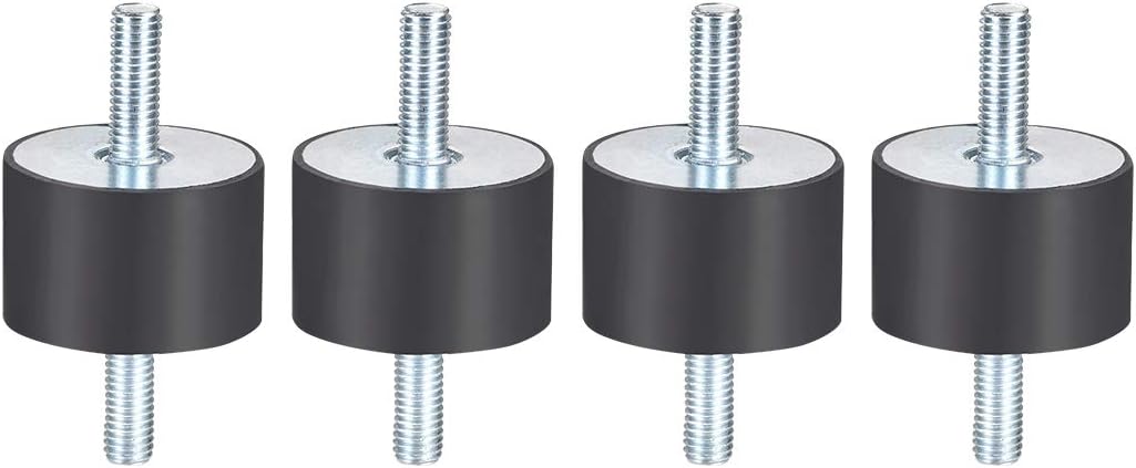 sourcing map 40 x 25mm Rubber Mounts,Vibration Isolators,Shock Absorber with M8 x 23mm Studs 4pcs