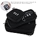 BestFire 3pcs/set Portable Travel Toiletry Cosmetic Bag Makeup Bag Organizer Multiple Function Mesh Breathable Travel Home Admission Package, Black (Large, Medium & Small)