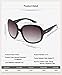 Duco Polarized Sunglasses for Women UV Protection Retro Designer Vintage Cateye Sunglasses DC1223 (Black Frame Gray Lens)