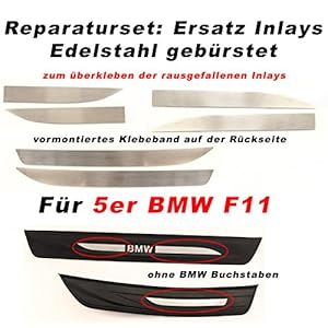 Instaplijsten Inlays voor 5er F10 & F11 roestvrij staal Stijl: Blank Edel