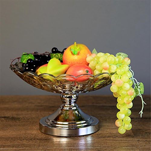 KVED® Fruit bowl Fruit plate / basket glass alloy Home accessories Decoration European style luxurious living room coffee table Decoration neoclassical Home Bronze, Silver , Silver