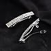 Aoxmas 2PCS Rhinestone Diamond Hair Pins for Women Girls Hair Clips Barrette Sliver Dainty Crystal Bling Bobby Pins Hair Jewelry for Women Hair Styling Hairdresser