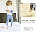SafeRest Zippered Mattress Protector - Premium 12-15 Inch Waterproof Mattress Cover for Bed - Breathable, Noiseless Washable Mattress Encasement - Queen