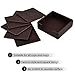 Drink Coasters,PU Leather Coasters for Drinks Glasses Set of 6 with Holder-Protect Furniture From Water Marks(Coffee)
