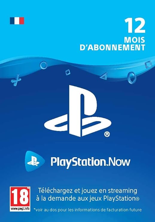 PlayStation Now abonnement de 12 mois Code PS4 Jeu à télécharger Compte français Amazon