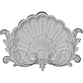 Ekena Millwork ONL13X09X01SH 13 3/4"W x 9 3/4"H x 1 3/8"P Shell Onlay