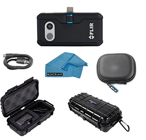 FLIR ONE Pro Thermal Imaging Camera Android Micro USB ONLY Bundle with Rugged Waterproof Case and Cleaning Cloth (NOT iPhone)