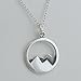 FashionJunkie4Life Sterling Silver Mountain Range Peaks Pendant Necklace, 18