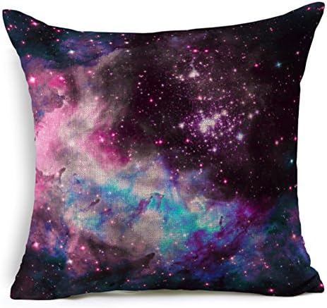 Universe Space Nebula Galaxy Shiny Stars Sky Midnight Rectangular Pillow Case 45cm45cm for Creative Pillowcase Sofa Room Bedding Pillow Slips (C1)