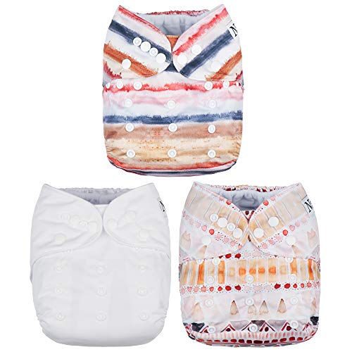 Jungle Cat Baby Cloth Pocket Diapers 7 Pack, 7 Bamboo Inserts, 1 Wet Bag by Nora's Nursery - Thumbnail 2