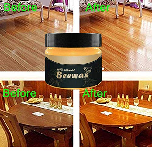 Wood Seasoning Beeswax Beeswax Polish for Wood & Furniture Natural Unscented Beeswax Furniture Wood Polish and Conditioner, 85g (1PC) - Thumbnail 6