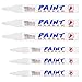 U.S. Art Supply Set of 6 White Oil Based Paint Pen Markers, 3 Medium and 3 Fine Point Tips - Permanent Ink That Works on Glass, Wood, Metal, Rubber, Rocks, Stone, Arts, Crafts & Tools