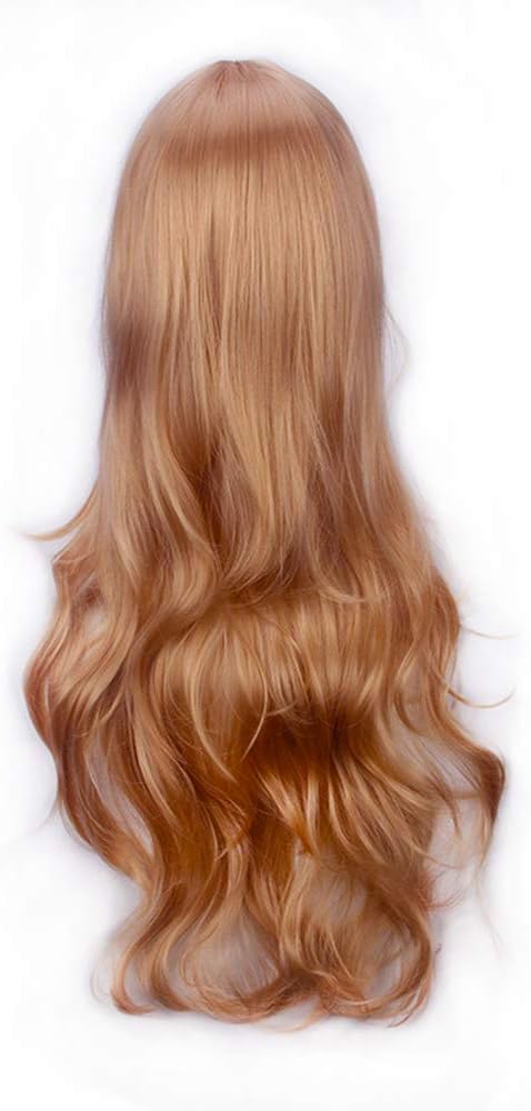 YEESHEDO Women's 28" 70 cm Ginger Cosplay Wig Long Wavy Curly Hair Ends with Bangs Auburn Wigs for Ladies Heat Resistant Synthetic Wig for Party Costume Anime Halloween - Image 4