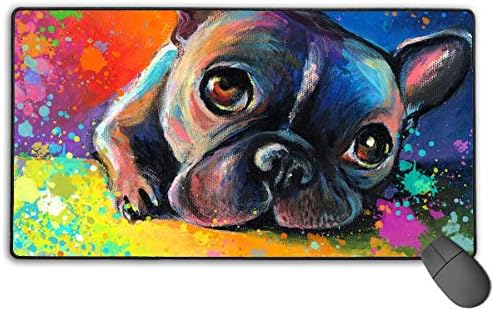 Gameiiak Colorful French Bulldog Gaming Mouse Mat Extended & Extra Large Mouse Pad