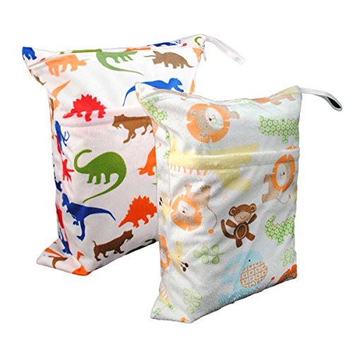 Alva Baby 2pcs Pack Wet and Dry Cloth Diaper Bags L3533