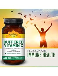 País vida buffered Vitamina C 1000 mg PLUS 150 mg de bioflavonoids, 250-count