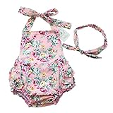 Baby Girls 2pcs Sets Cotton Ruffles Romper Outfits Clothes