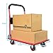 Push Cart Dolly by Wellmax, Moving Platform Hand Truck, Foldable for Easy Storage and 360 Degree Swivel Wheels with 660lb Weight Capacity, Red Color
