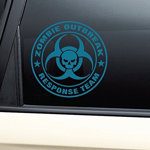 Zombie Outbreak Response Team Vinyl Decal Laptop Car Truck Bumper Window Sticker - Teal