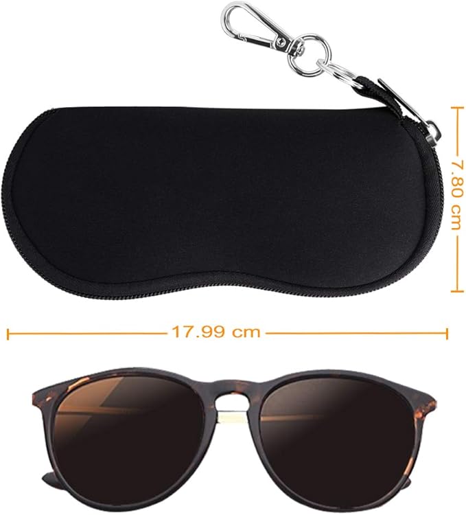 bunte Cartoon Rei/&szlig;verschluss Brillenetui mit G/&uuml;rtelclip Sonnenbrille Soft Case Ultra Light Neopren Dinosaurier Niedliche Kinder Muster f/&uuml;r M/&auml;dchen und Jungen