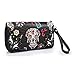 Cowgirl Trendy Western Purse Sugar Skull, Cross Clutch Wallet Day of the Dead Wristlet