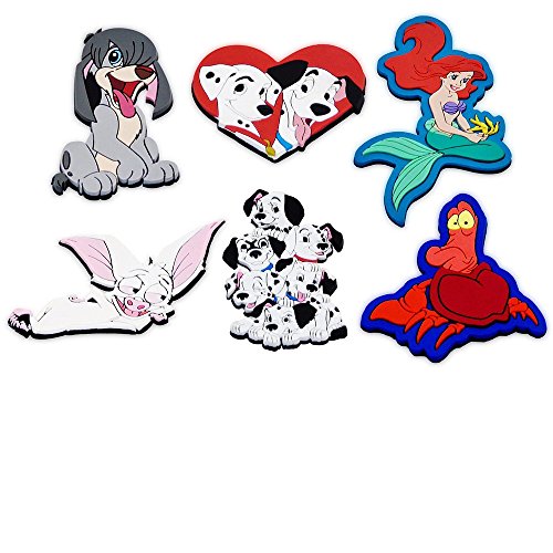 Pack of 6 - Vintage Disney Vinyl Rubber Magnets For Refrigerators, School Lockers, Filing Cabinets, or Anywhere Else You Want To Stick Them, Assorted Characters.