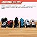 Homeries Shoe Rack Space Saver, Shoe Organizer, Adjustable Shoe Rack (18) Piece Black