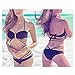 Womens Sexy black Strappy Bikinis Push Up Padded Swimwear Bikini Set Beachwear