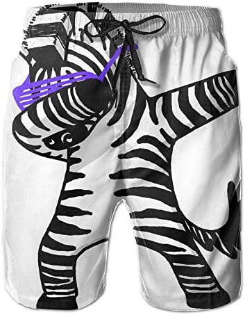 Men's Dabbing Zebra Water Shorts Beach Pants Dry Soft Pockets Swimming Comfortable
