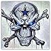 Dallas Cowboys NFL Skull Car Bumper Sticker Decal 5'' X 5''